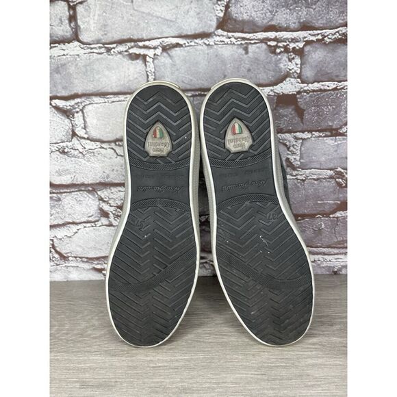 NERO GIARDINI ITALY Blue LEATHER SIDE ZIP Mid Lace Sneakers Women 37EU/6.5M US - Picture 10 of 16